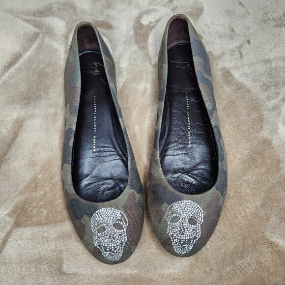 Giuseppe Zanotti Camo Flats - Picture 1 of 9